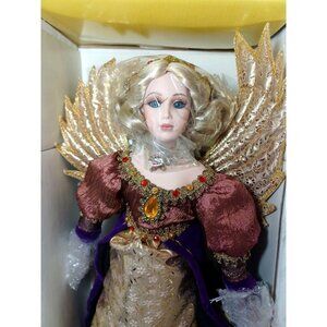 NEW Majesta Connoisseur Collection Porcelain Victorian Angel Doll  Seymour Mann